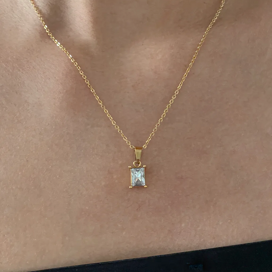 Janet Diamond Necklace - 18K Gold Plated