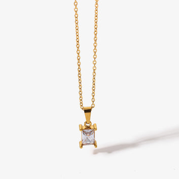 Janet Diamond Necklace - 18K Gold Plated