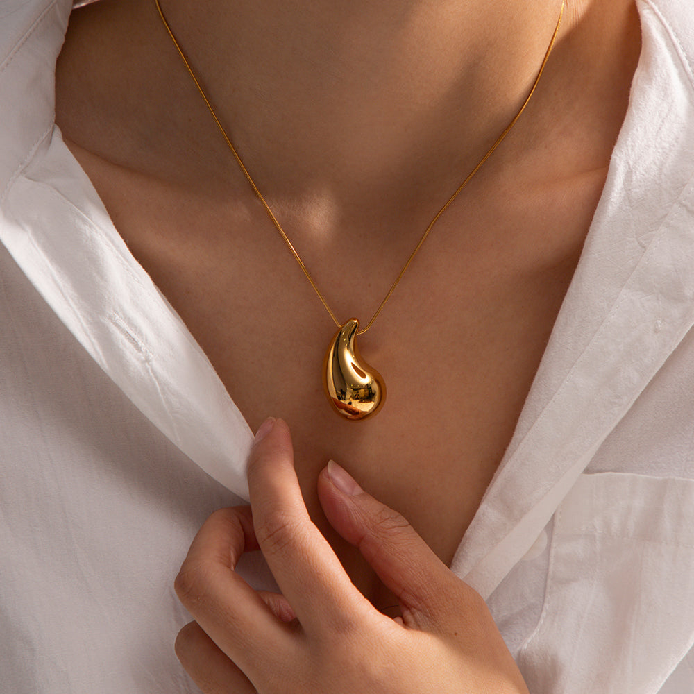 Teardrop Necklace - 18K Gold Plated