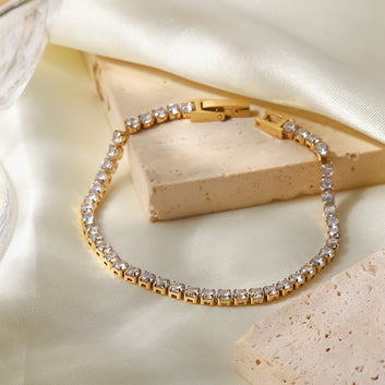 Ara Diamond Bracelet - 18K Gold Plated