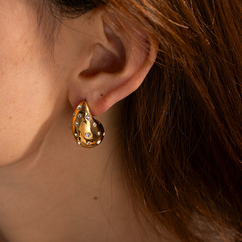 Luna Drop Earrings - 18K Gold Plated