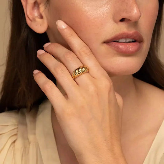 Croissant Ring - 18K Gold Plated